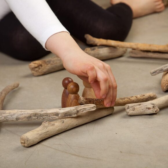 NWT Grapat Wooden Toys 3 Different Woods Nins - Beech, Oak and Sapele - Picture 3 of 4
